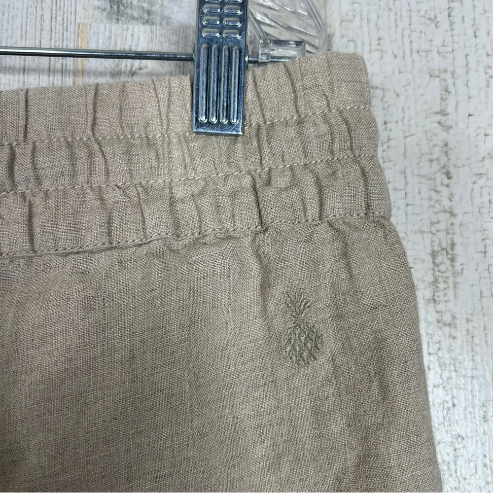 Tommy Bahama 100% Linen Pants Women's Size XL Pull-on Light Academia Lagenlook